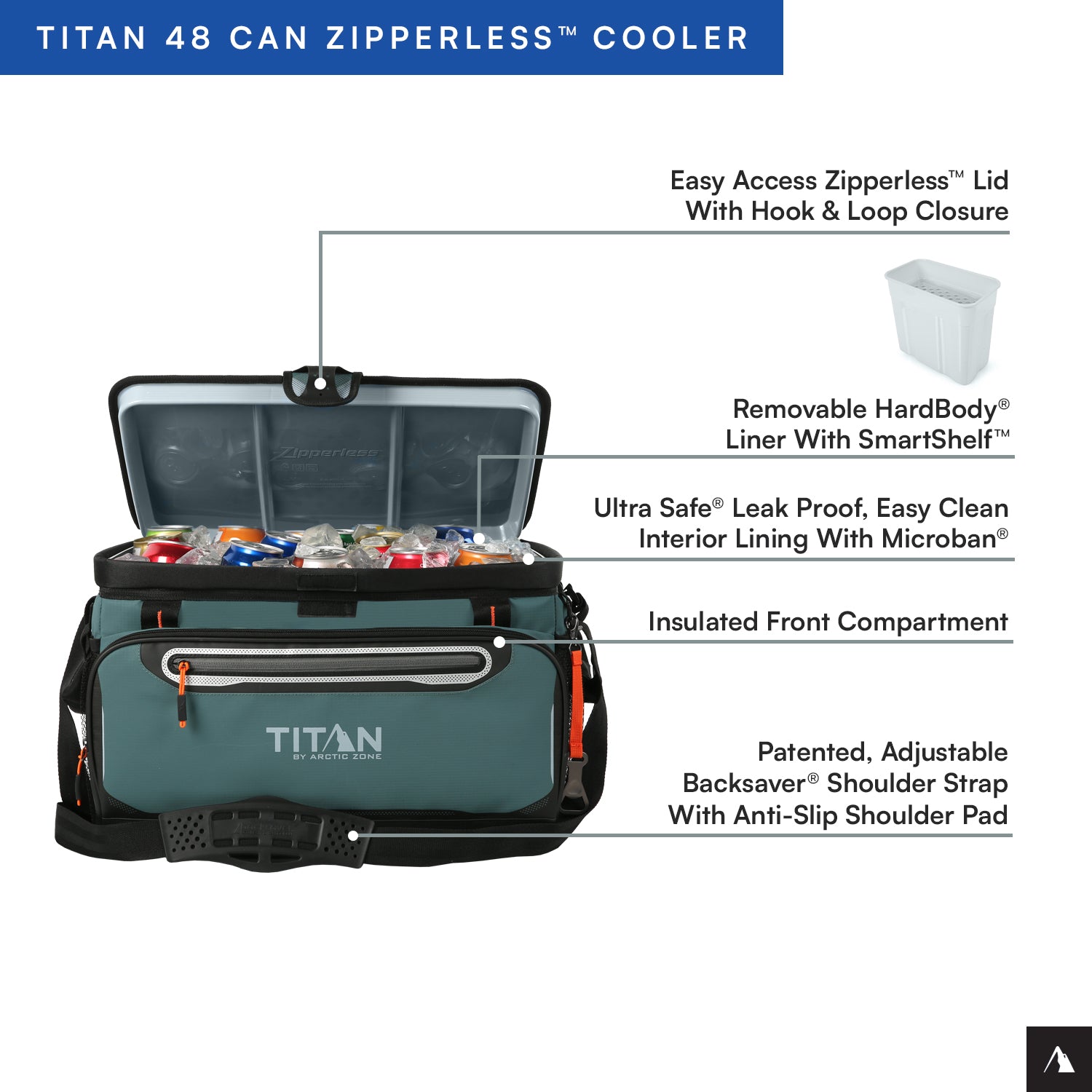 Titan by Arctic Zone™ 48 Can Zipperless HardBody® Cooler | Arctic Zone