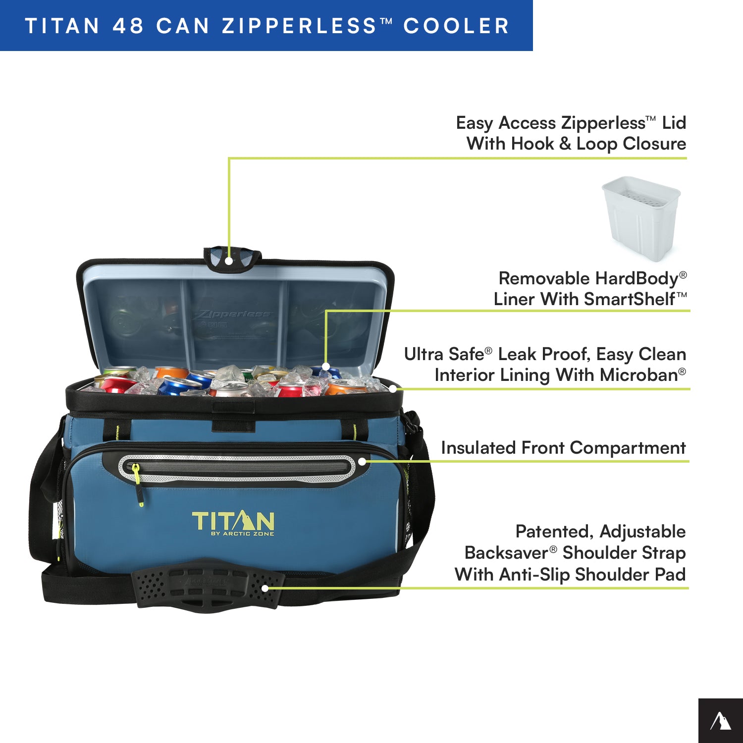 Titan by Arctic Zone™ 48 Can Zipperless HardBody® Cooler | Arctic Zone