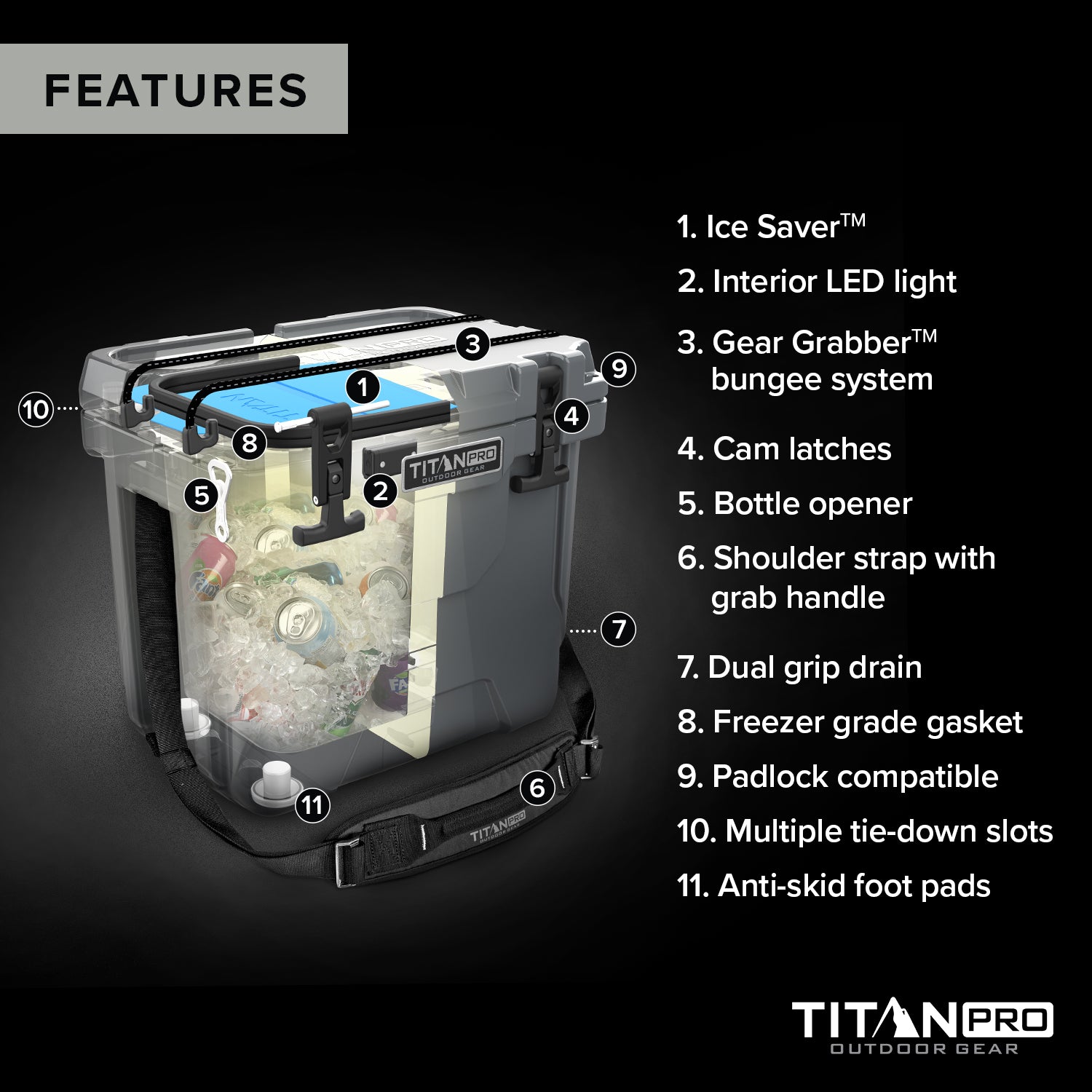 Titan PRO Outdoor Gear 25Q High Performance Roto Hard Cooler | Arctic Zone