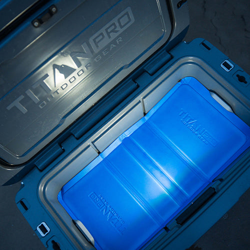 Interior shot of the Titan PRO 55Q Roto Hard Cooler with Ice Saver