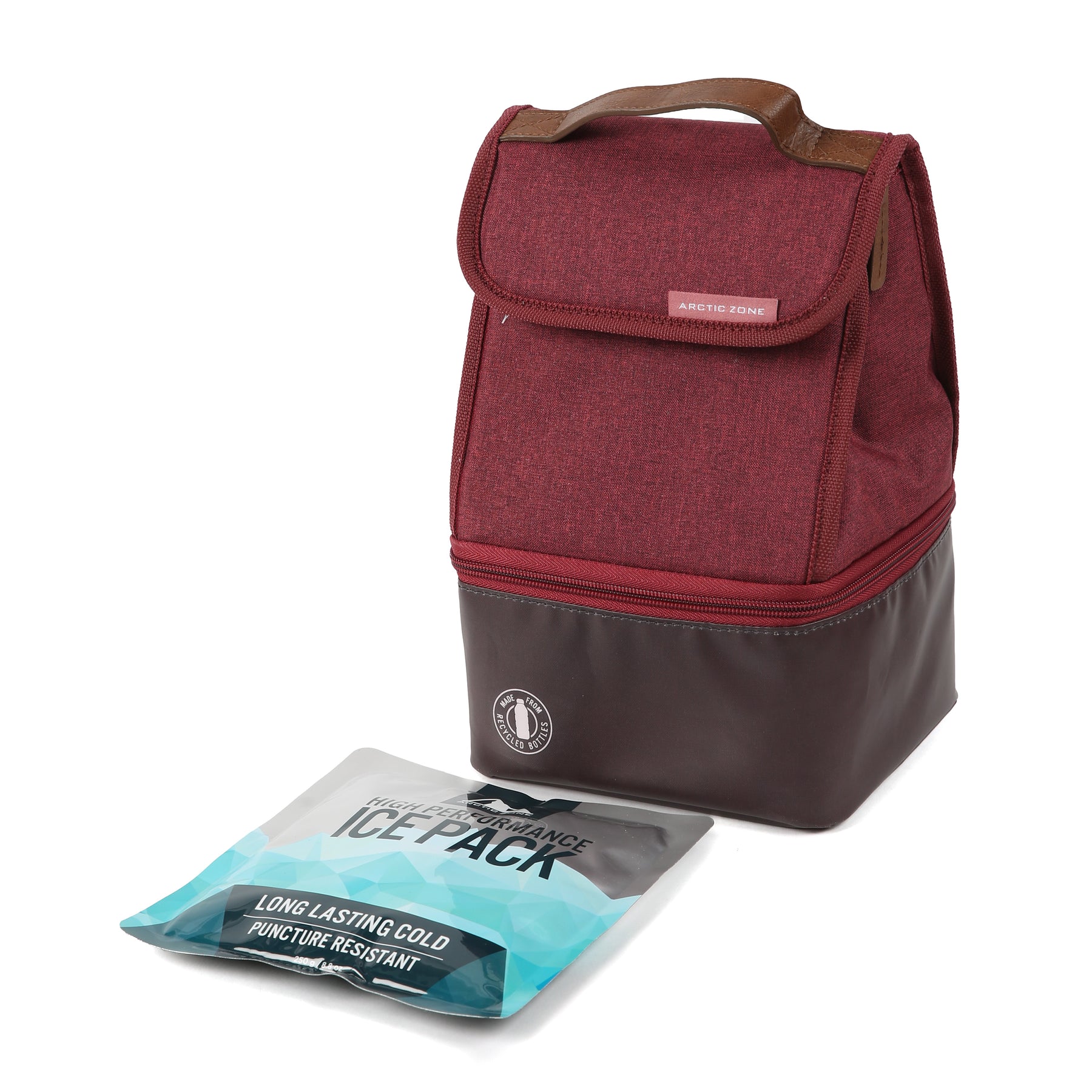 Arctic Zone® Heathered Eco Dual Compartment Hi-Top Lunch Pack | Arctic Zone