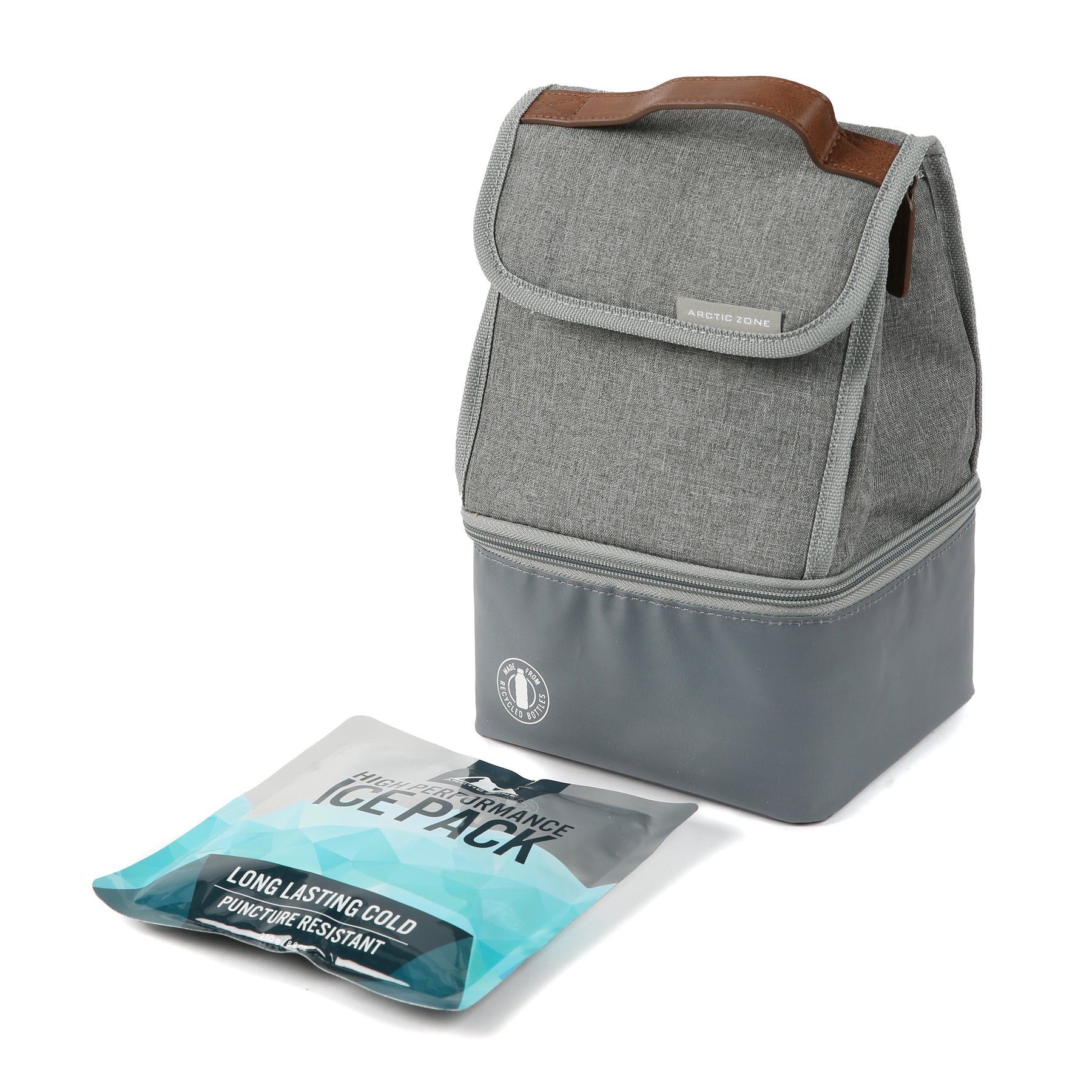 Arctic Zone® Heathered Eco Dual Compartment Hi-Top Lunch Pack | Arctic Zone