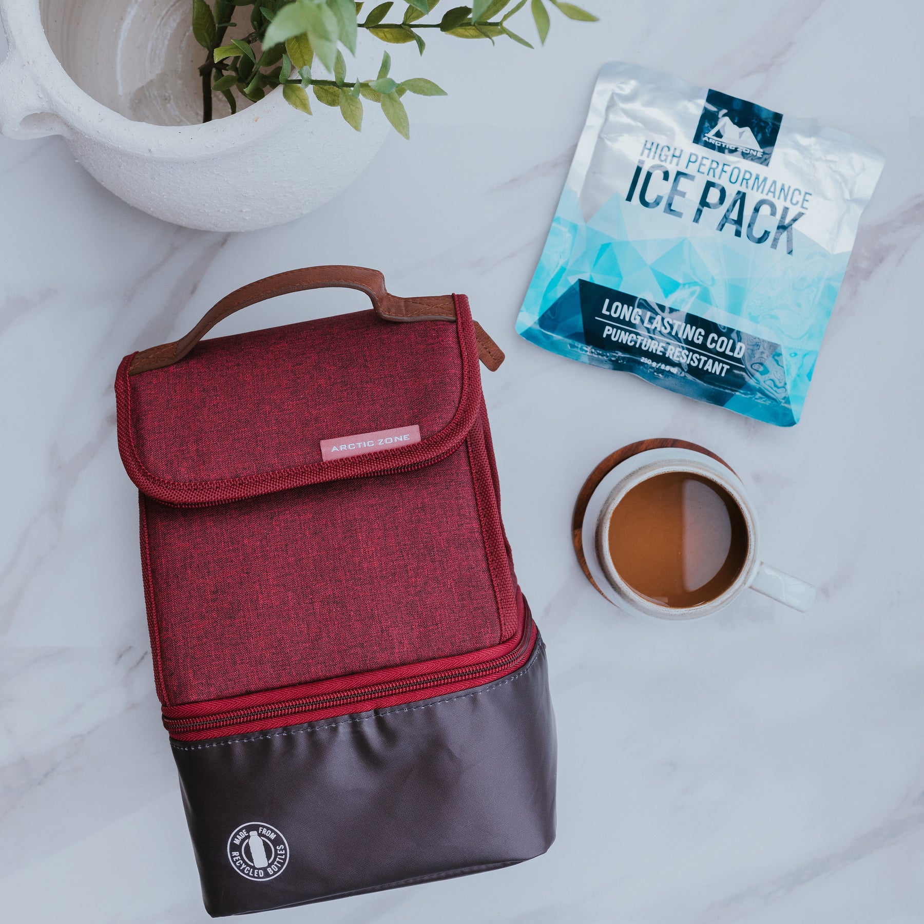 Arctic Zone® Heathered Eco Dual Compartment Hi-Top Lunch Pack | Arctic Zone