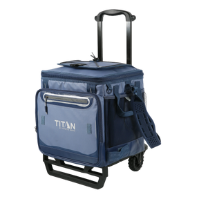 50 Can Collapsible Rolling Cooler with AT Cart