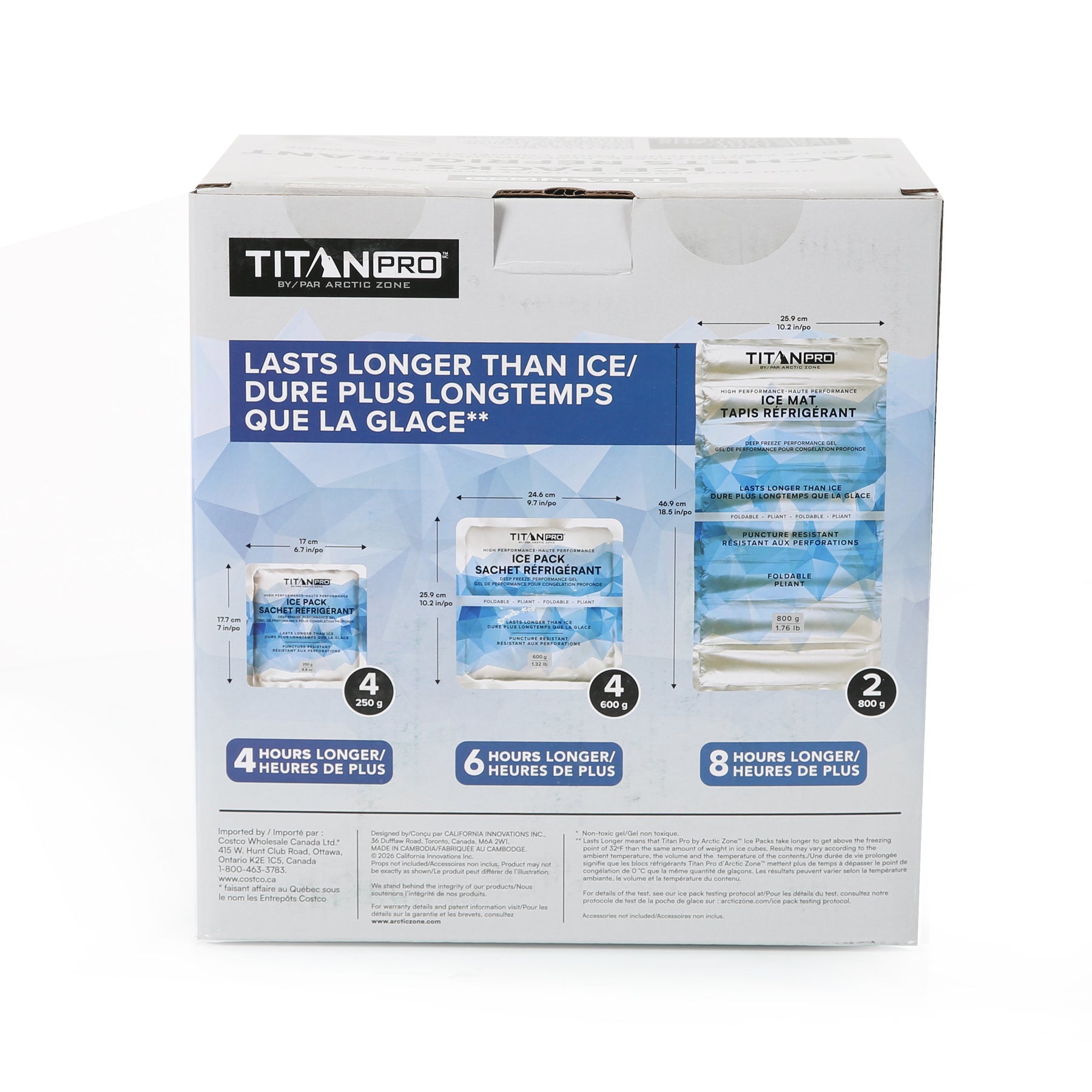 Titan PRO by Arctic Zone® High Performance Ice Packs with Deep Freeze™ Performance Gel – 10-Piece Combo