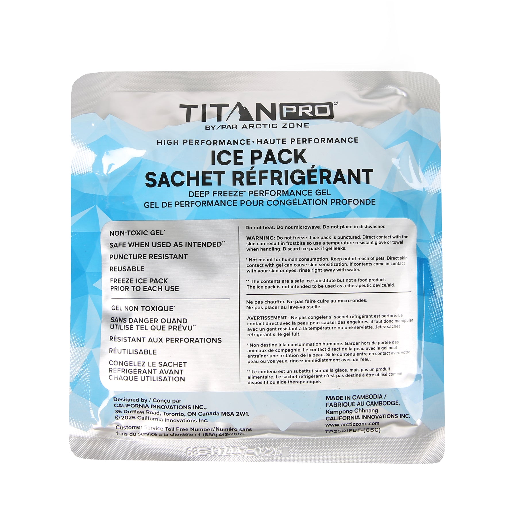 Titan PRO by Arctic Zone® High Performance Ice Packs with Deep Freeze™ Performance Gel – 10-Piece Combo