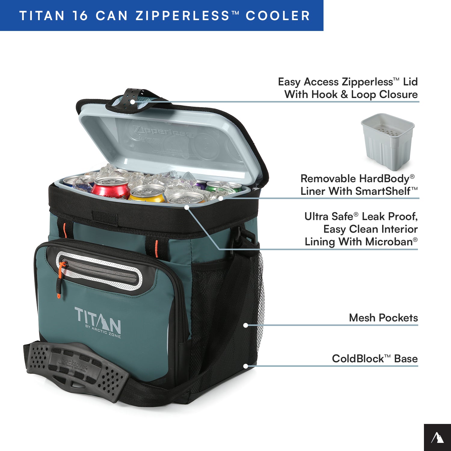 Titan by Arctic Zone™ 16 Can Zipperless HardBody® Cooler | Arctic Zone