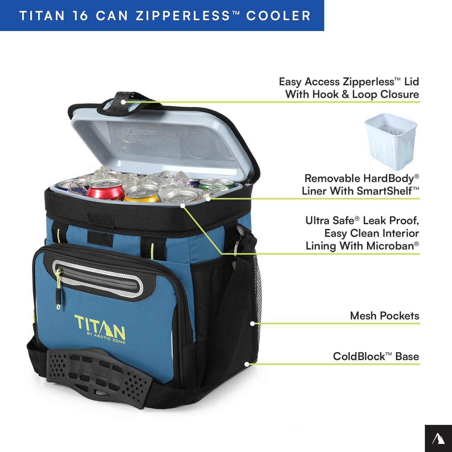 Titan by Arctic Zone™ 16 Can Zipperless HardBody® Cooler | Arctic Zone