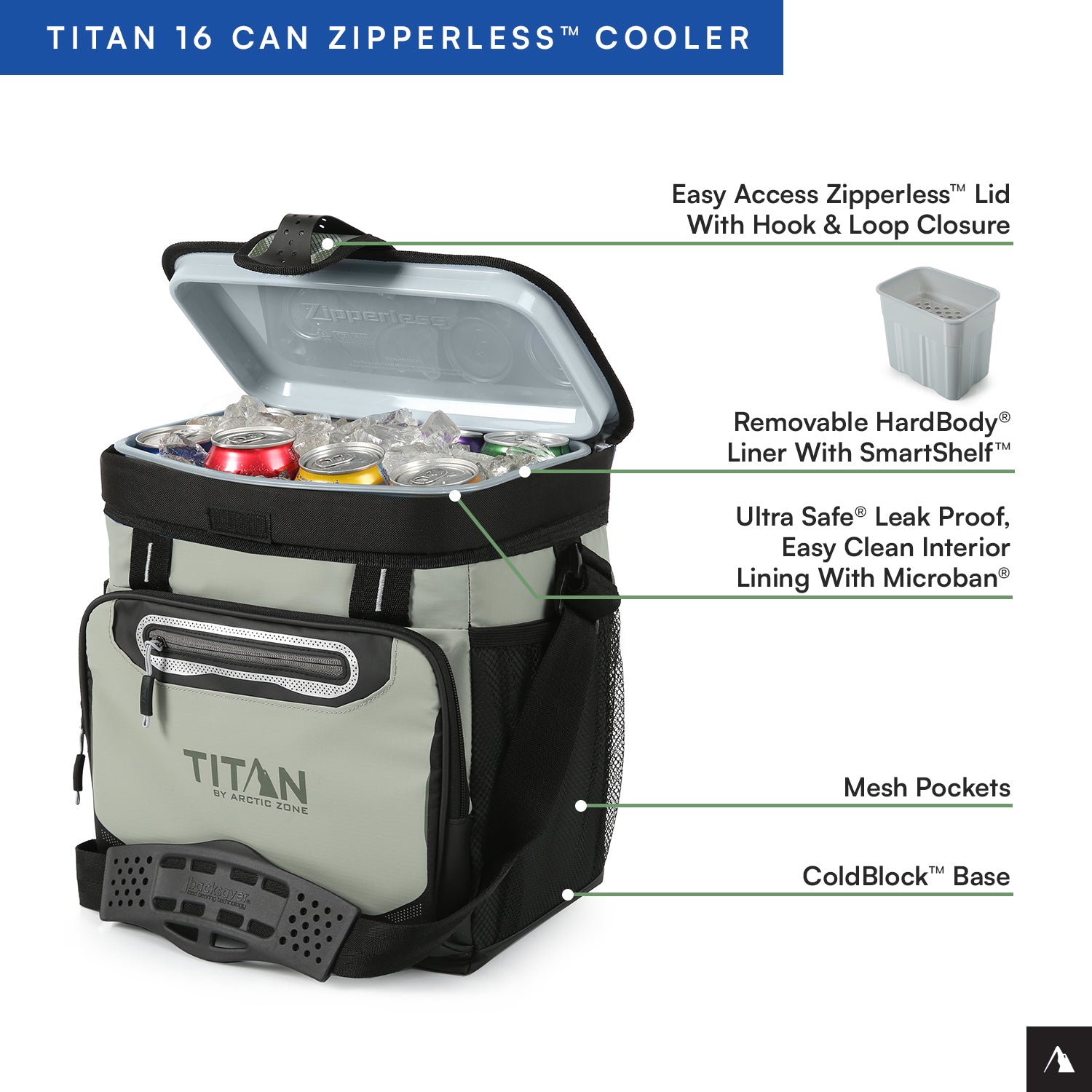 Titan by Arctic Zone™ 16 Can Zipperless HardBody® Cooler | Arctic Zone