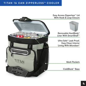 Titan by Arctic Zone™ 16 Can Zipperless HardBody® Cooler | Arctic Zone