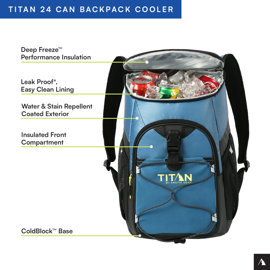Titan By Arctic Zone 40 Can Collapsible Cooler - NEW Easy Storage Leak-Proof