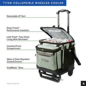 Titan by Arctic Zone™ 60 (50+10) Can Wheeled Cooler | Arctic Zone