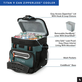 Titan by Arctic Zone™ 9 Can Zipperless HardBody® Cooler | Arctic Zone