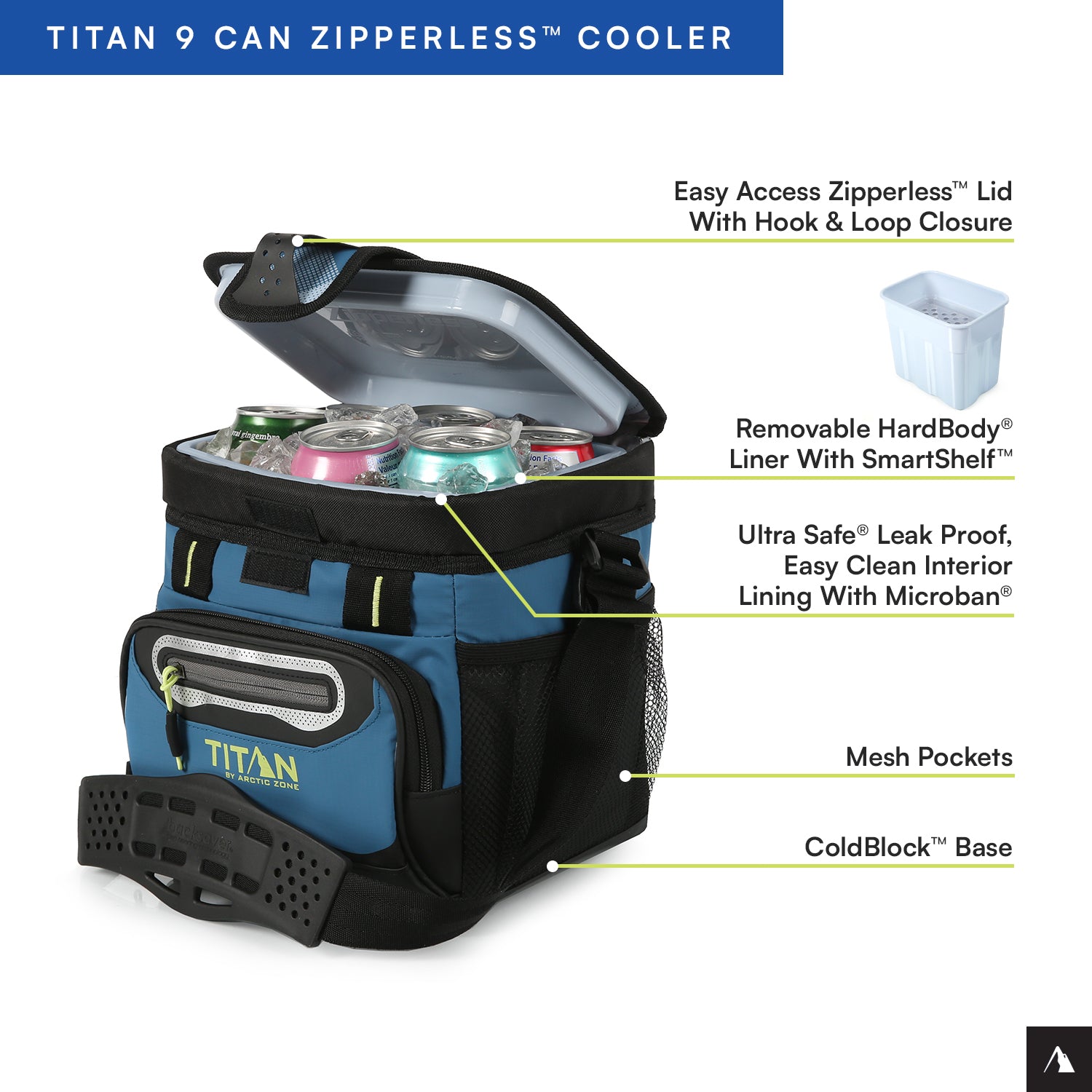 Titan by Arctic Zone™ 9 Can Zipperless HardBody® Cooler | Arctic Zone