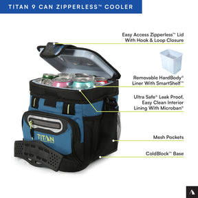 Titan by Arctic Zone™ 9 Can Zipperless HardBody® Cooler | Arctic Zone