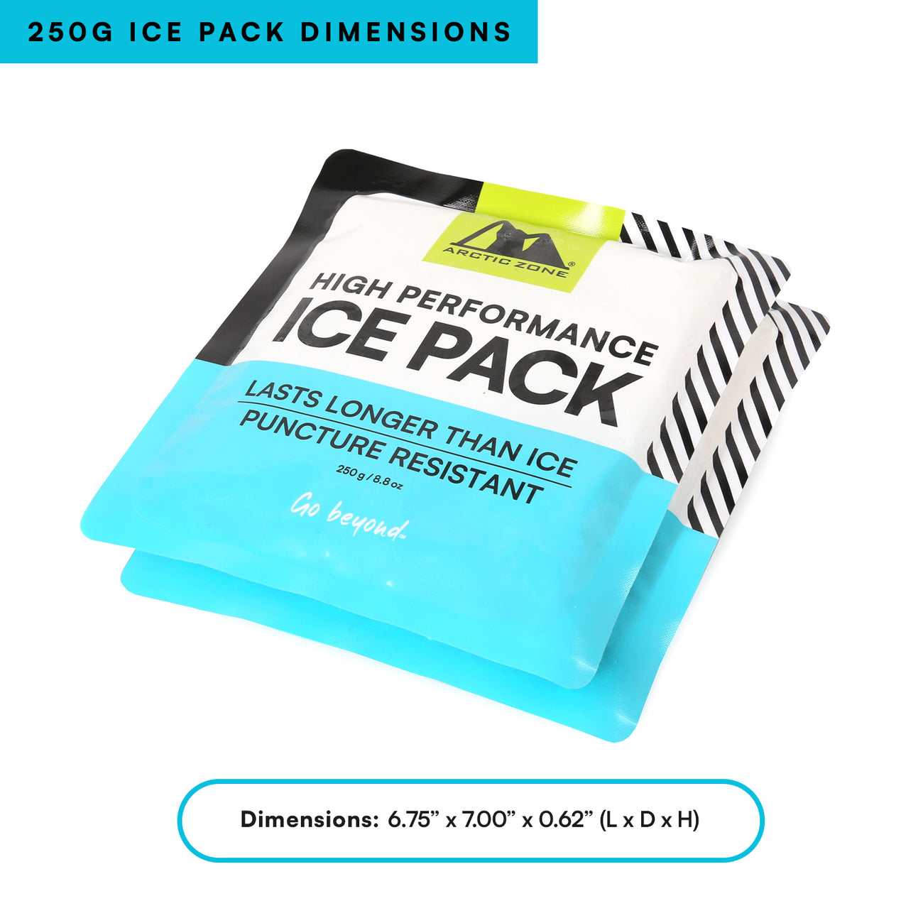 Set of 2 High Performance Ice Packs (250g)