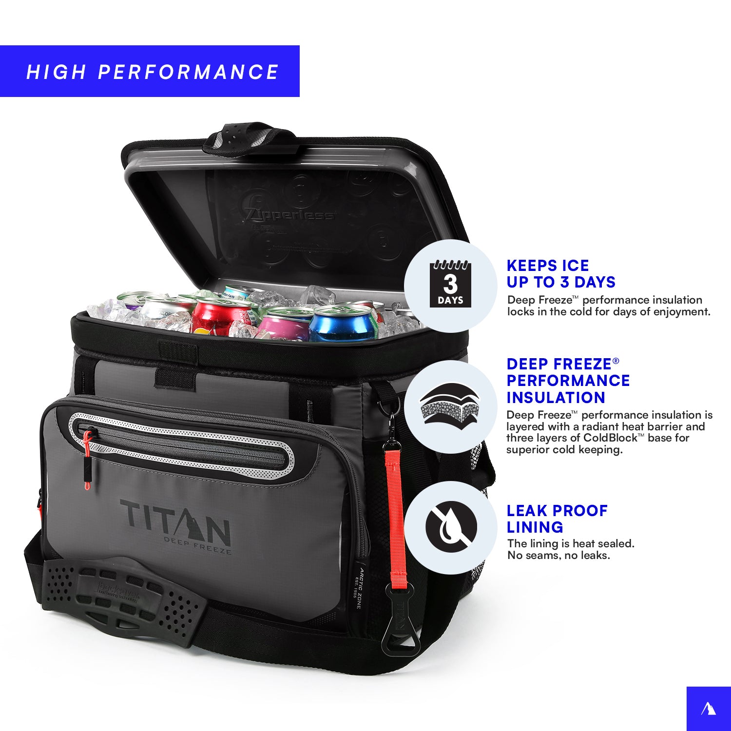 Titan by Arctic Zone™ 30 Can Zipperless Soft Cooler