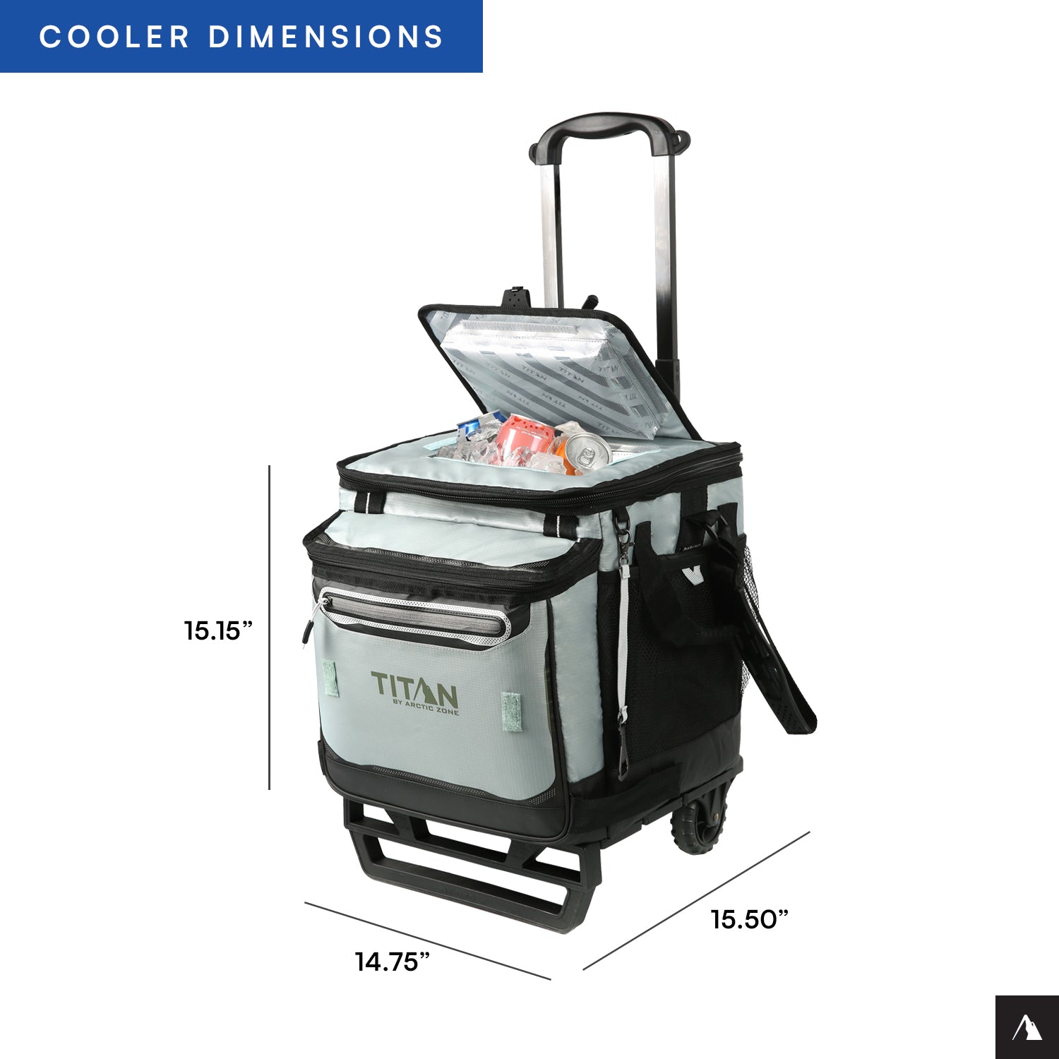 Titan by Arctic Zone™ 60 (50+10) Can Wheeled Cooler | Arctic Zone