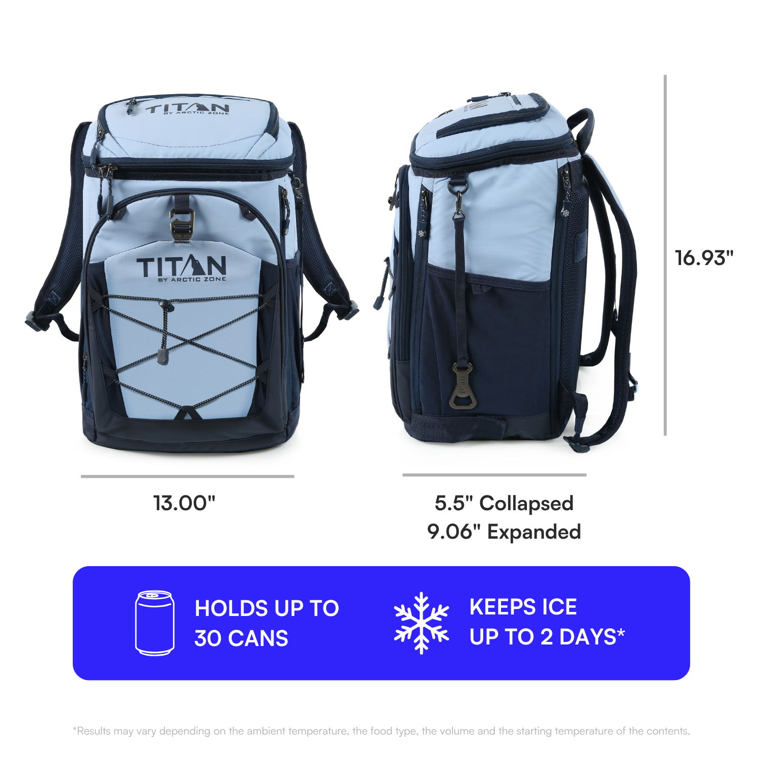 30 Can Collapsible Backpack Cooler With Ice Walls®
