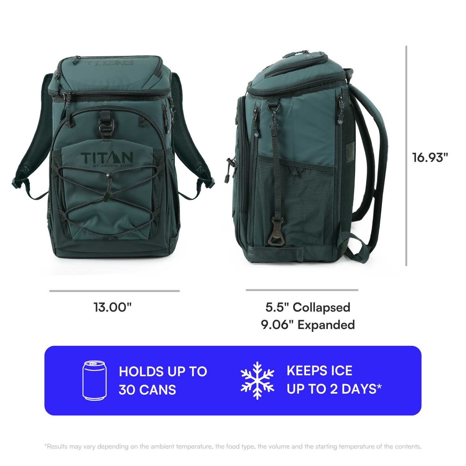 30 Can Collapsible Backpack Cooler With Ice Walls®