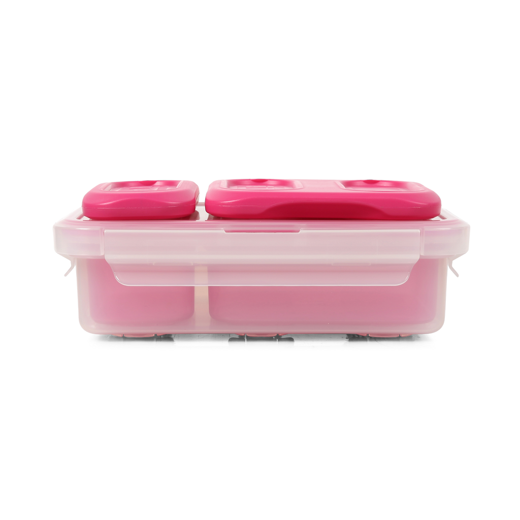 Tupperware Pink Lunch Set 16 oz Eco Bottle, 8 oz Ideal Bowl & Divided Bento  Box