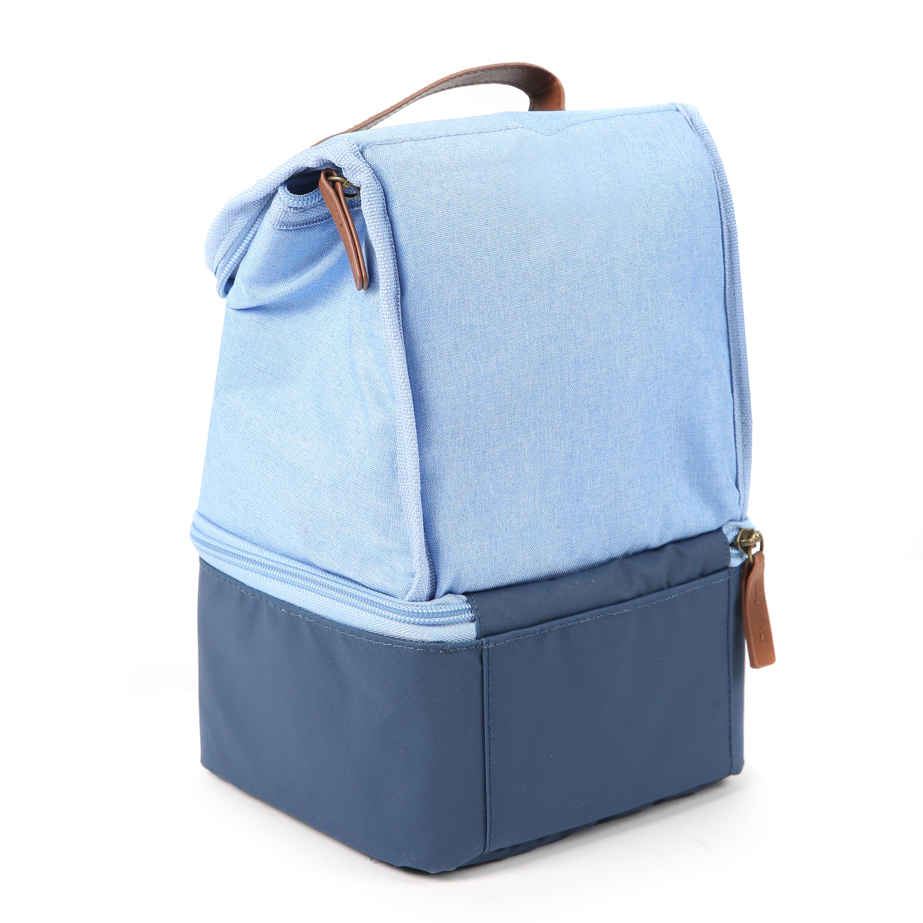 Your Zone, Reusable Lunch Bag, Lunch Kit, with Top Handles and Side Mesh  Pocket, Blue, Durable 420D Polyester