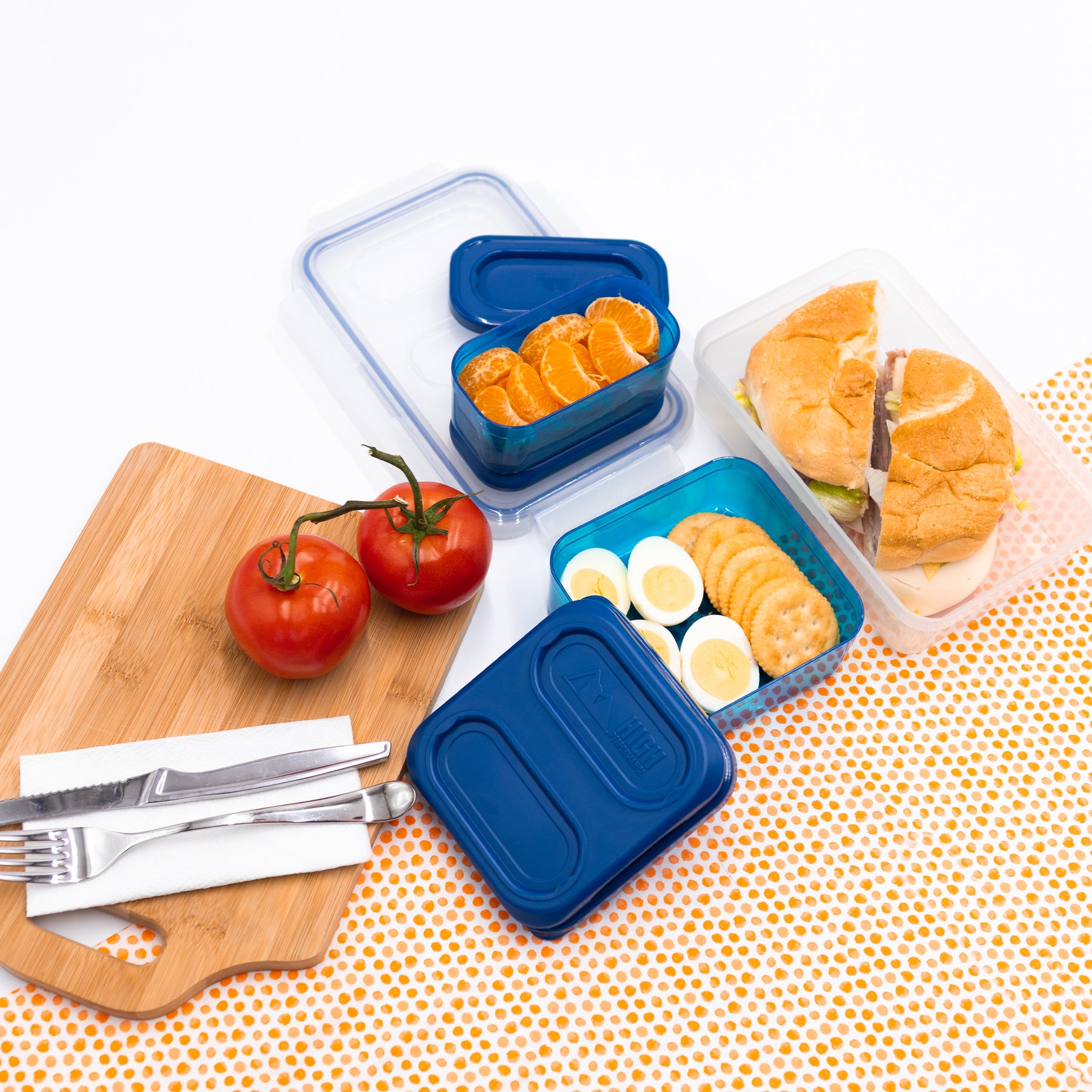 Fit & Fresh Mini Bento Sandwich & Snack Set with Ice Pack - Navy