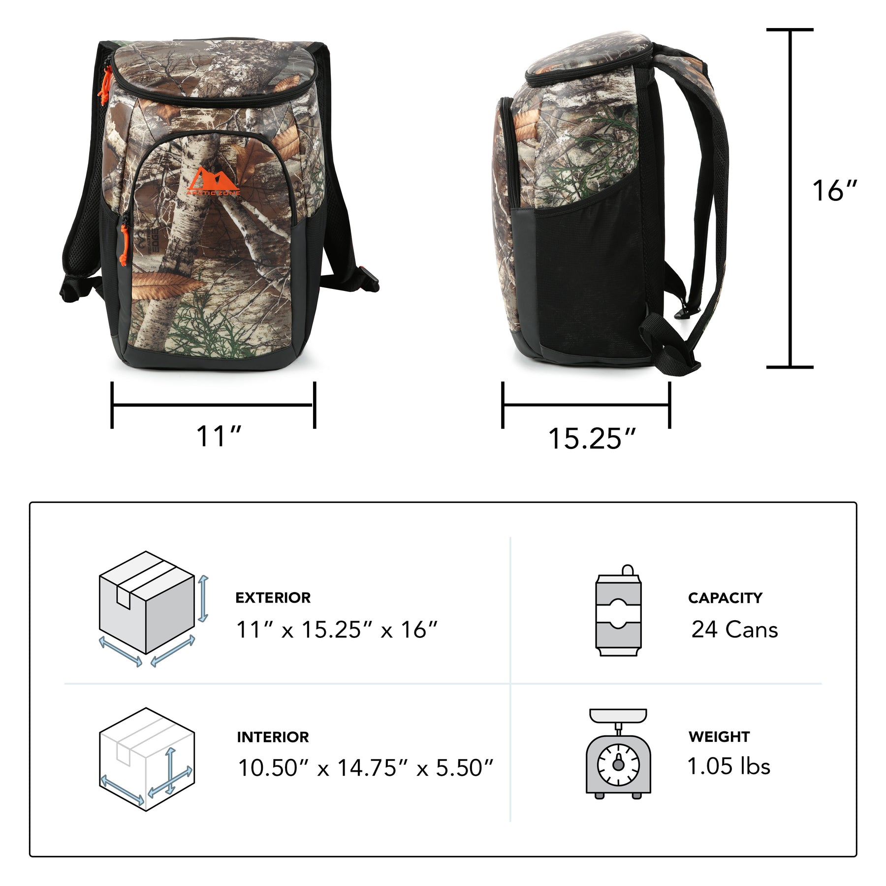 Igloo Laguna Top Grip 24-Can Cooler Backpack - Realtree Brown Camo